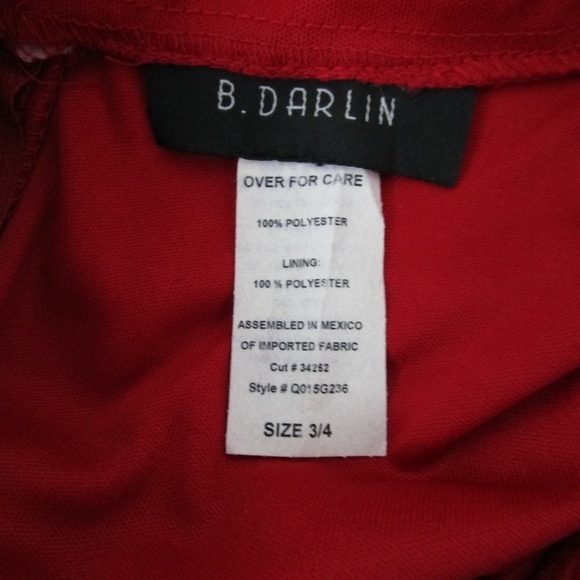 👗Host Pick👗Red Chiffon Strapless Party Dress - Picture 7 of 8